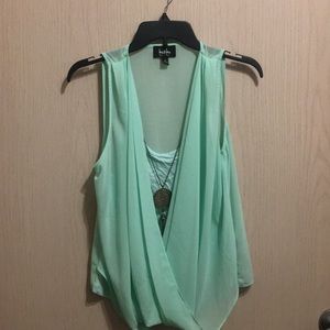 Mint green Sleeveless Top